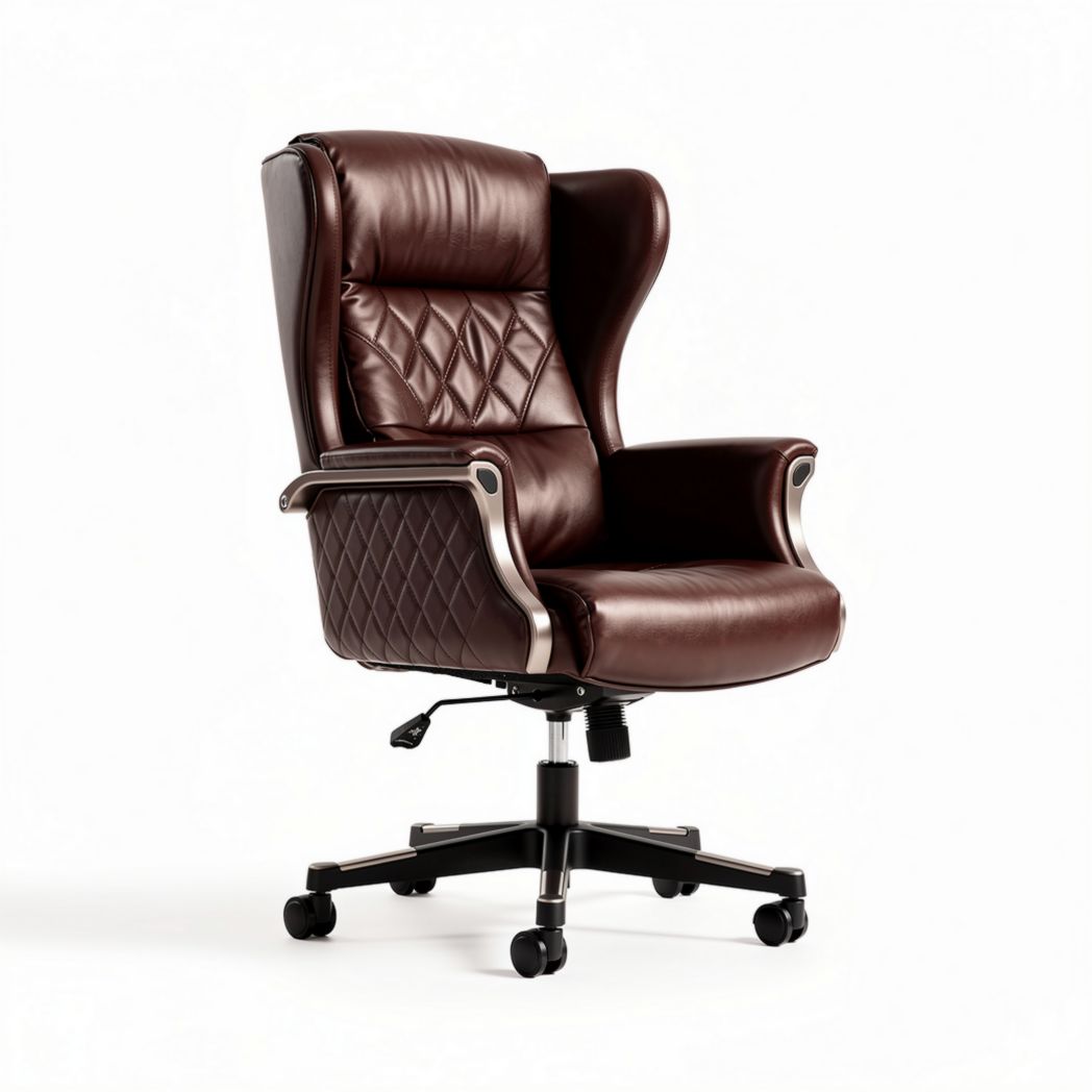 Poltrona direzionale in pelle per ufficio – circa 70 x 70 x 110 cm