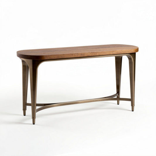 Tavolo ovale in legno per sala da pranzo – 150 x 60 x 75 cm