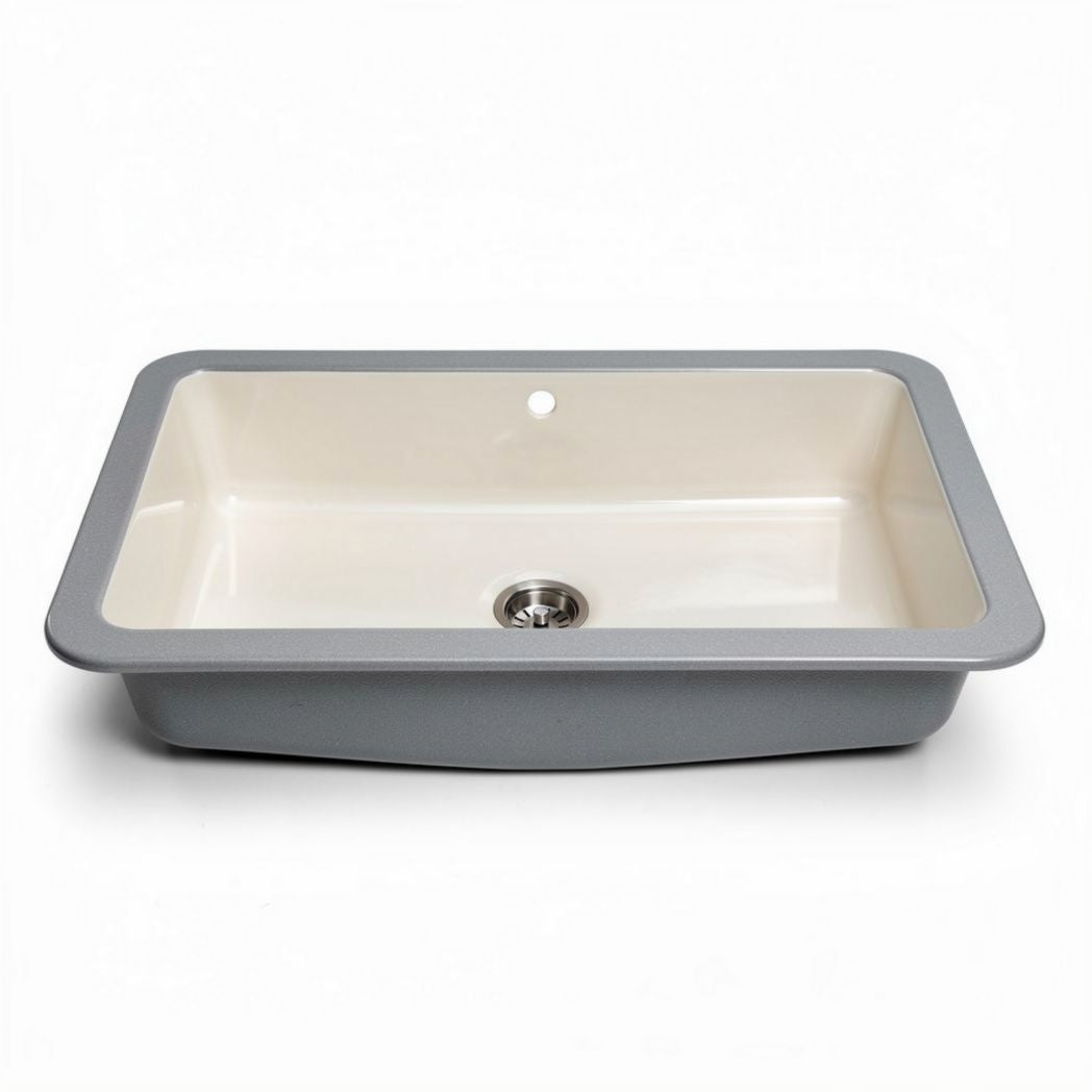 Lavello da cucina in ceramica per installazione sotto-top – 78 x 50 x 20 cm